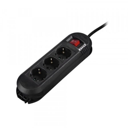 Produžni kabl Hama  3m, 3 utičnice, sklopka crni  u kutiji