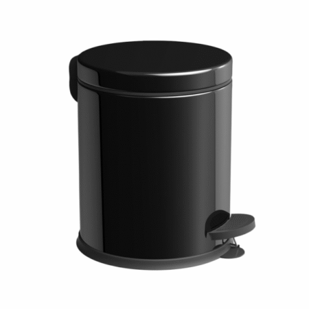 Kanta za otpatke sa pedalom metal CRNA 12 lit (visina 370mm, prečnik 250mm)