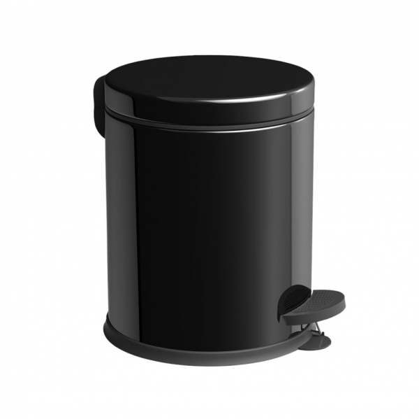 Kanta za otpatke sa pedalom metal CRNA 12 lit (visina 370mm, prečnik 250mm)
