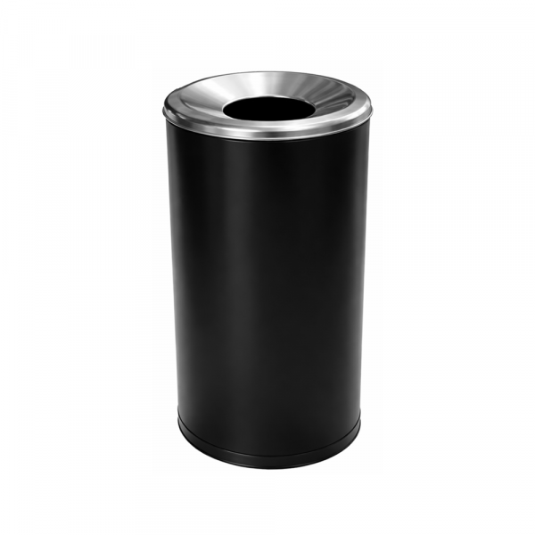 Kanta za otpatke 80 lit crna + hrom poklopac