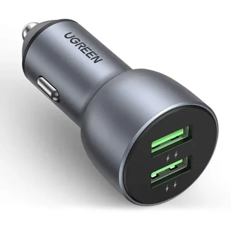 UGREEN CD213 Ultra Brzi Auto Punjač sa 2 x USB 3A QC3.0