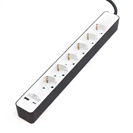 Kettz KT-PK06UC3.4B Produžni kabl 3m 6 rupa + 1 x USB + 1 x Tip C