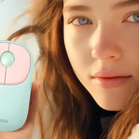 UGREEN MU102 Prenosivi bežični miš Pink BT 5.0  2.4G