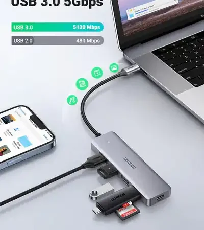 UGREEN CM219 4-Port USB 3.0 HUB USB-C slim