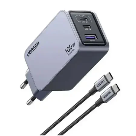 UGREEN Punjač Nexode Pro 100W 3-Port GaN Fast