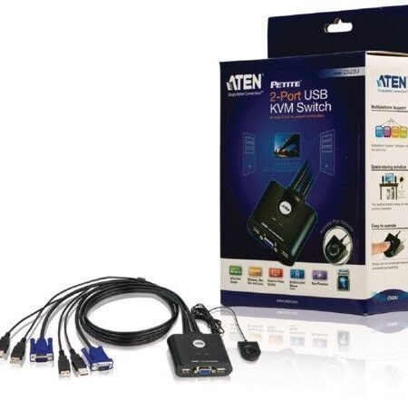 CS22U-AT ATEN 2-port USB KVM switch sa kablovima