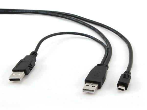 CCP-USB22-AM5P-3 Gembird Dual USB 2.0 A-plug to MINI 5pina kabl 0.9m - Slika 2