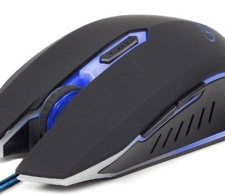 MUSG-001-B Gembird Gejmerski mis opticki sa plavim osvetljenjem 400-2400Dpi black 130mm