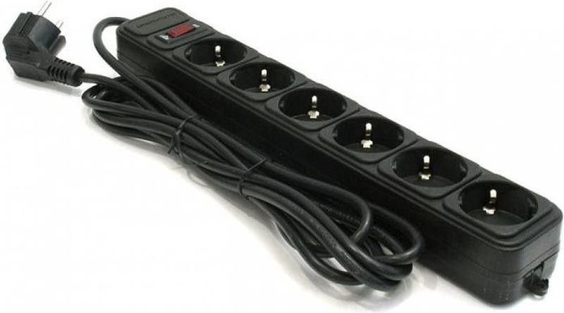 SPG6-B-15 (3G1.5) ** Gembird produzni kabl sa zastitom 6 uticnica(3x1.5mm,16A,3500W)4.5m black (647) - Slika 4