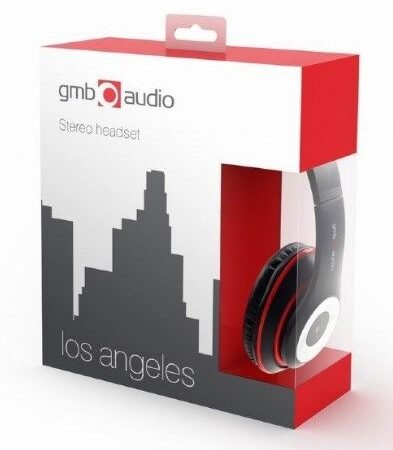 MHS-LAX-B Gembird Stereo slusalice sa mikrofonom Los Angeles black (1x3,5mm)