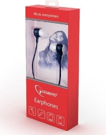 MHS-EP-001 Gembird Metal MP3 slusalice sa mikrofonom black (1x3,5mm) A