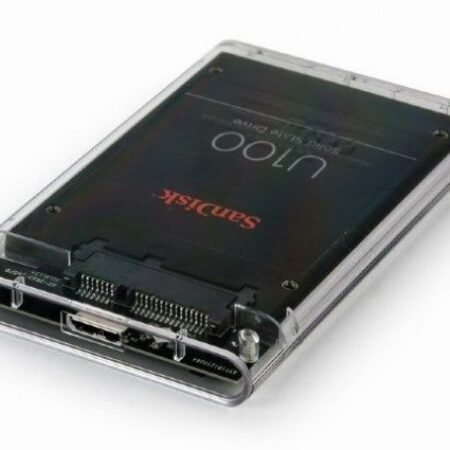 EE2-U3S9-6 Gembird USB 3.0 Externo kuciste za 2.5 SATA hard diskove 9,5mm transparentni + futrola A