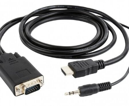 A-HDMI-VGA-03-10 Gembird HDMI to VGA and audio adapter cable, single port, 3m, black