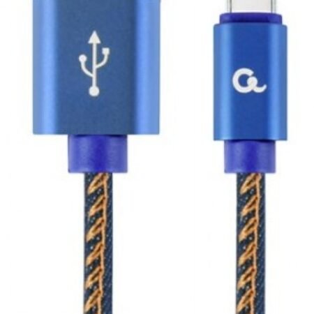 CC-USB2J-AMCM-2M-BL Gembird Premium jeans (denim) Type-C USB cable with metal connectors, 2 m, blue