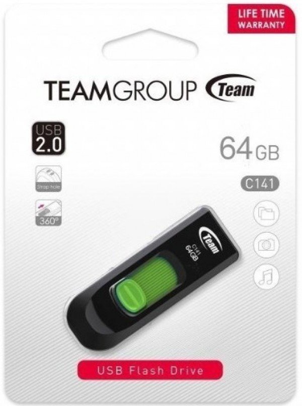 TeamGroup 64GB C141 USB Flash memorija 2.0 GREEN TC14164GG01 - Slika 2