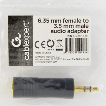 A-6.35F-3.5M Gembird 6.35 mm zenski na 3.5 mm muski audio adapter