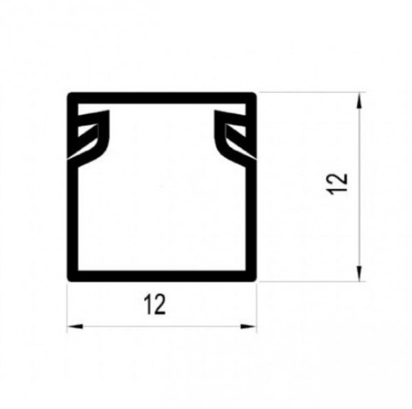 Kanalica ME-12x12mm 2m samolepljiv kablovski kanal PVC - Slika 3
