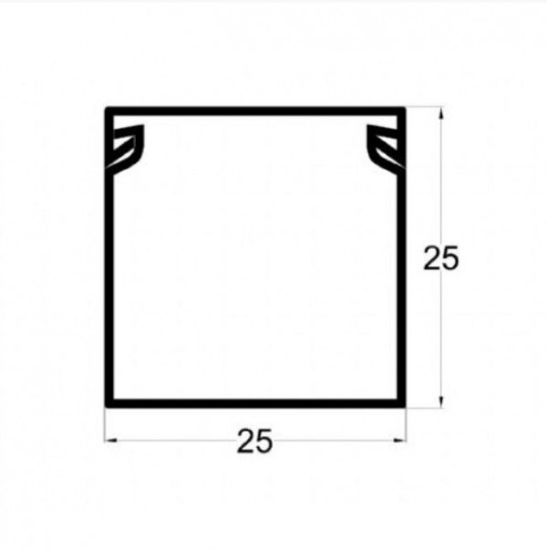 Kanalica ME-25x25mm 2m kablovski kanal PVC - Slika 2
