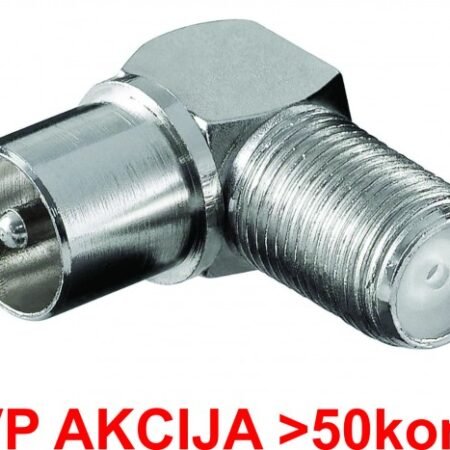 CON-FC-025/90 ** F female to IEC male elbow adaptor, Zinc Alloy min.25 pakovanje (23)