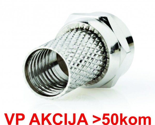 CON-FC-001 ** F muski konektor za RG6 kabl, 6.6mm, Zinc Alloy min.25kom (10,4) - Slika 4