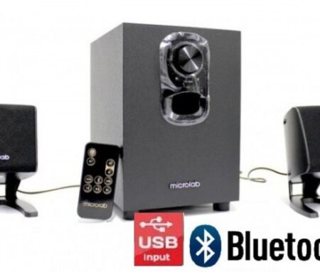Microlab M108BT Aktivni drveni zvucnici 2.1 11W RMS(5W, 2x3W) BLUETOOTH USB, IR daljinski 3.5mm