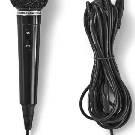 MPWD01BK Karaoke mikrofon, 6.35mm -75dB+/-3dB, Sensitivity, 80Hz-12kHz, 5.0m