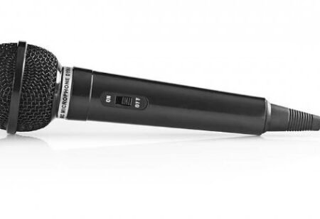 MPWD01BK Karaoke mikrofon, 6.35mm -75dB+/-3dB, Sensitivity, 80Hz-12kHz, 5.0m