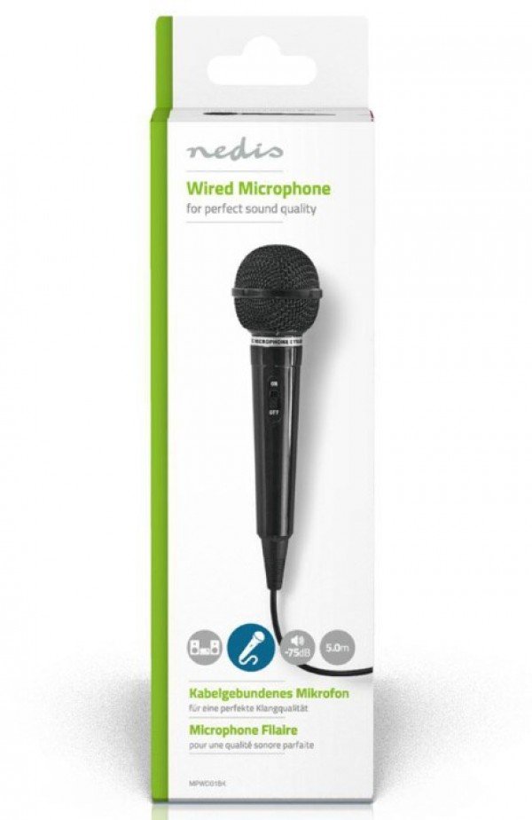 MPWD01BK Karaoke mikrofon, 6.35mm -75dB+/-3dB, Sensitivity, 80Hz-12kHz, 5.0m - Slika 3