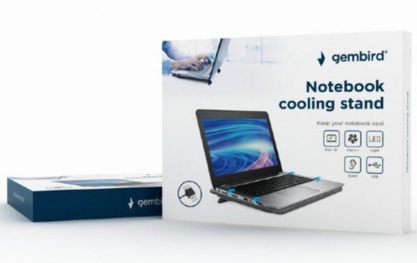 NBS-1F15-04 Gembird hladnjak za laptop, 15.6 120mm Fan, USB, 330x250mm, Ergo Stand - Slika 4