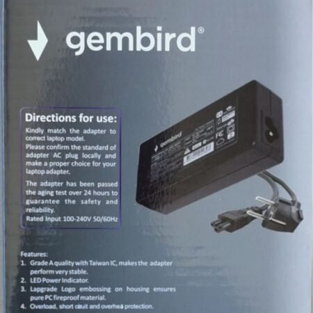 NPA40-195-2370 (AC10) Gembird punjac za laptop 40W-19.5V-2.37A, 3.0x1.1mm black (alt=AC08)