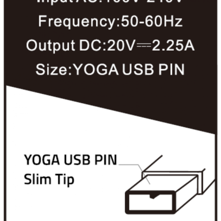 NPA40-200-2250 (IB01) Gembird punjac za laptop 40W-20V-2.25A, USB Yellow PIN (Alt=IB04)