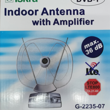 Antena Iskra G2235-07 sobna sa pojacalom, UHF/VHF, dobit 36dB, 220v + 12v FO