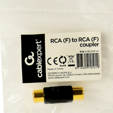 A-RCAFF-01 Gembird RCA (F) na RCA (F) coupler, zensko-zenski