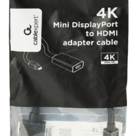 A-mDPM-HDMIF4K-01 Gembird 4K Mini DisplayPort to HDMI adapter cable, black