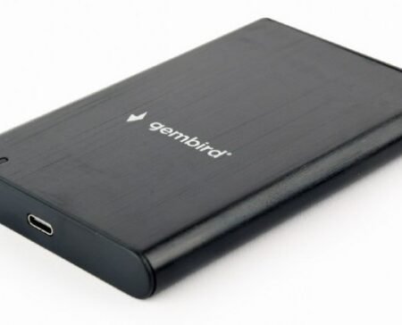 EE2-U3S-6 Gembird USB 3.1 Externo kuciste za 2.5 SATA hard diskove, Type-C, bruseni aluminium,crno A