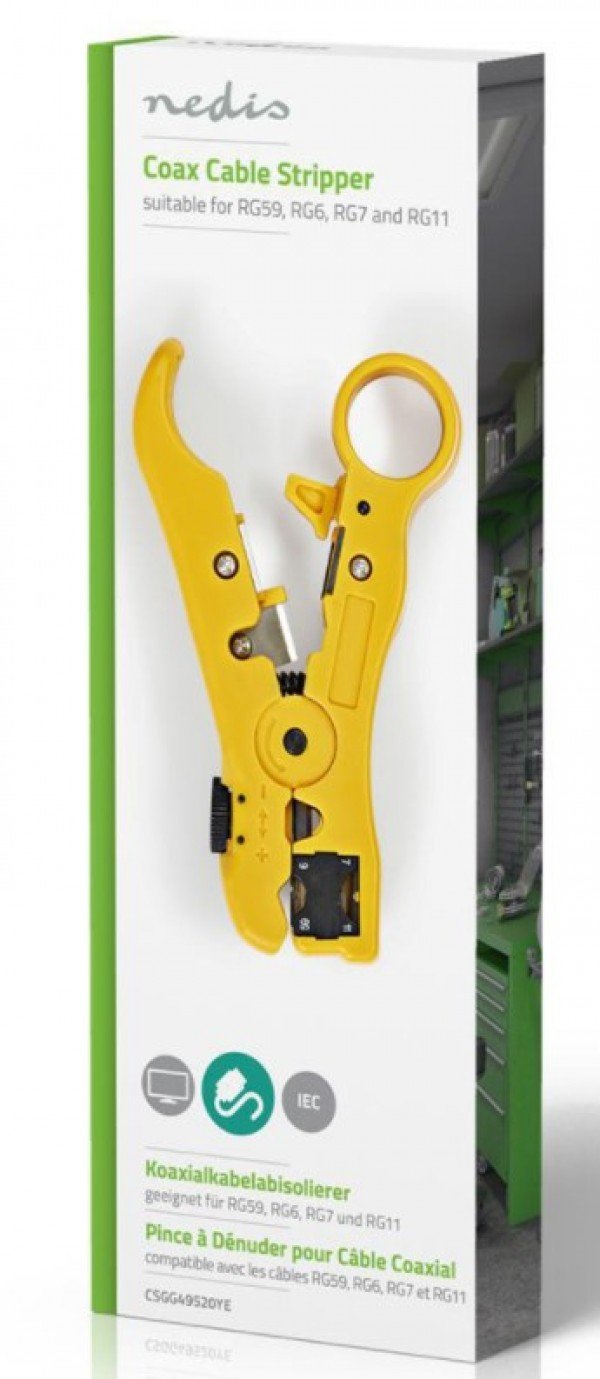 CSGG49520YE Klesta za skidanje izolacije sa RG59, RG6, RG7 i RG11 kablova - Slika 3