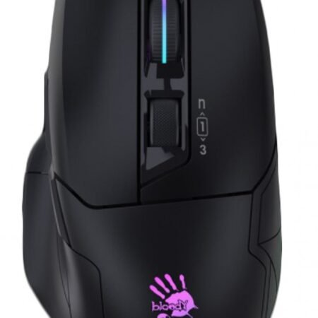 A4-W70 MAX Stone Black A4Tech Bloody RGB Gejmerski opricki mis, 2000Hz/100-10.000 Dpi, USB 126mm