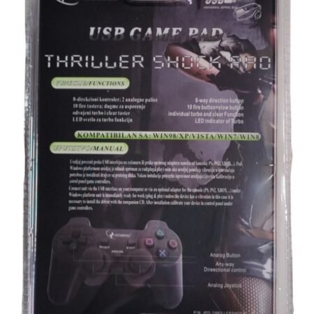 JPD-THRILLERSHOCK-BOX ** Gembird USB 2.0 analog vibration gamepad black(alt. JPD-UDV-01 (343)