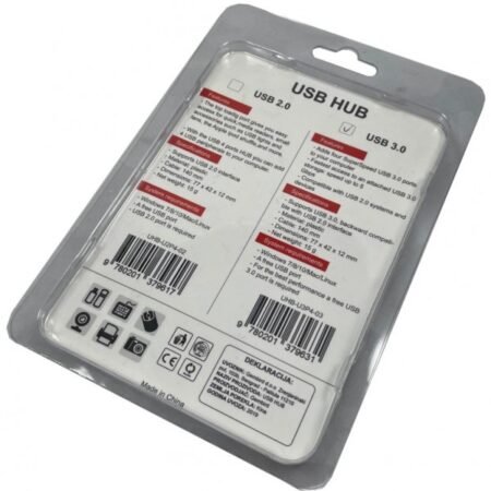 UHB-U3P4-03 ** Gembird HUB 4 USB3.0 4-port, storage speed 5Gbps, black (alt. UHB-U3P4-05 559)