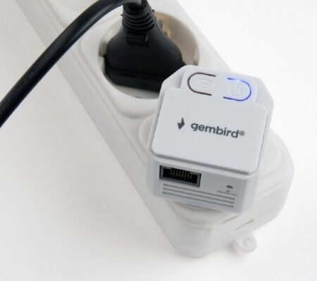 WNP-RP300-03 Gembird WiFi ripiter/ruter 300Mbps, 2x3dBi, RF pwr <20dBm, 1x LAN white (alt. tenda A9)