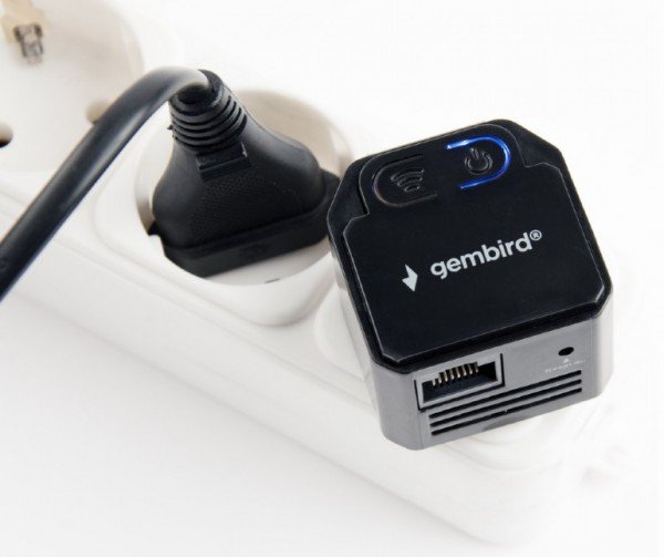 WNP-RP300-03-BK Gembird WiFi ripiter/ruter 300Mbps, 2x3dBi, RF pwr<20dBm, 1x LAN black(alt. tenda A9 - Slika 3