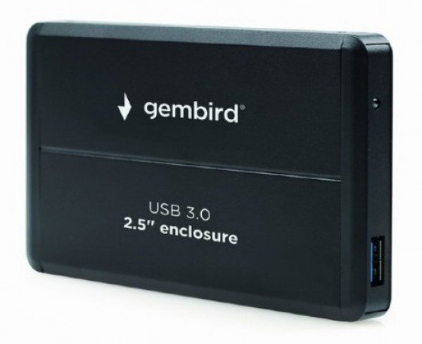 EE2-U3S-2 Gembird USB 3.0 Externo kuciste za 2.5 SATA hard diskove, aluminium, crni A - Slika 3