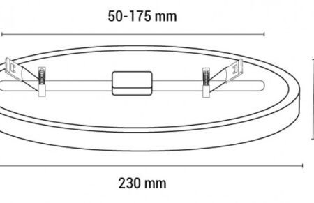 Led LUPF-O-20 ugradna panel svetiljka fleksibilna 20W