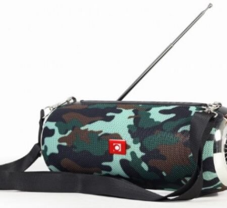 SPK-BT-17-CM Gembird Portable Bluetooth speaker +handsfree 2x5W, FM, USB, SD, AUX + antena camo