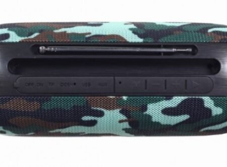 SPK-BT-17-CM Gembird Portable Bluetooth speaker +handsfree 2x5W, FM, USB, SD, AUX + antena camo