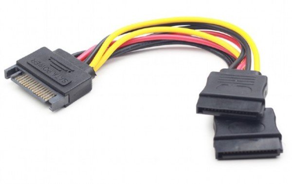 CC-SATAM2F-01 Gembird SATA power splitter cable, 0.15 m - Slika 2