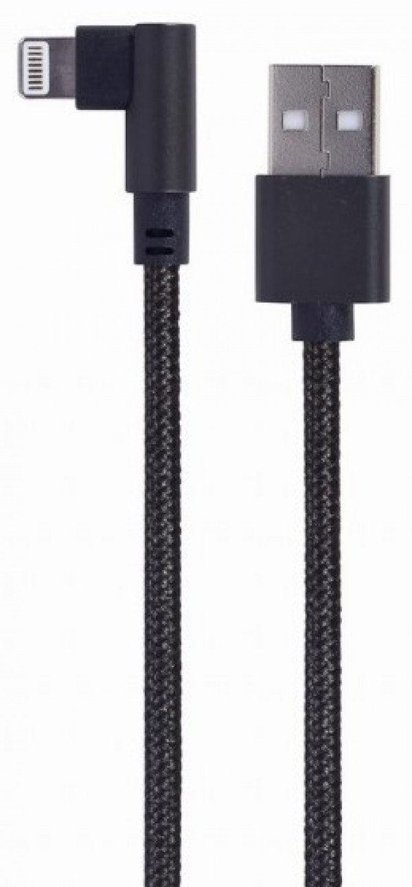 CC-USB2-AMLML-0.2M Gembird pod uglom USB 8-pin kabl za punjenje i prenos podataka, 0.2 m, black