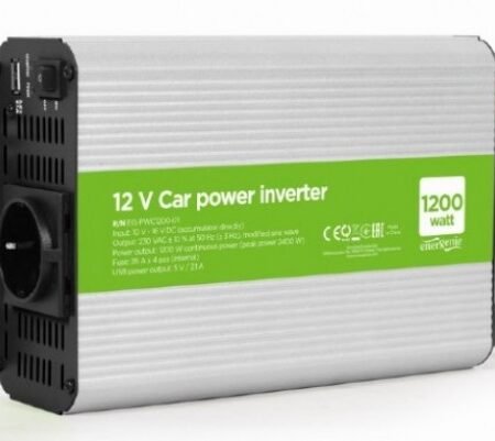 EG-PWC1200-01 Gembird 12V Auto inverter DC/AC 1200W+USB port