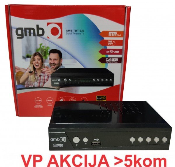 GMB-TDT-033 ** DVB-T2/C SET TOP BOX USB/HDMI/Scart/RF-out, PVR, Full HD,H264, hdmi-kabl (1180) - Slika 2