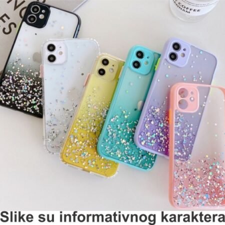 MCTK6-IPHONE 13 Pro * Furtrola 3D Sparkling star silicone Turquoise (139)